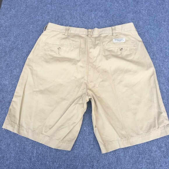VTG Polo Ralph Lauren Prospect Short Mens Size 34 Khaki Brown Y2K - Picture 2 of 8